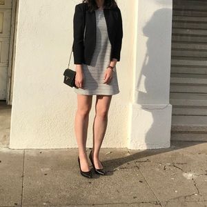 Mango dotted stripe dress